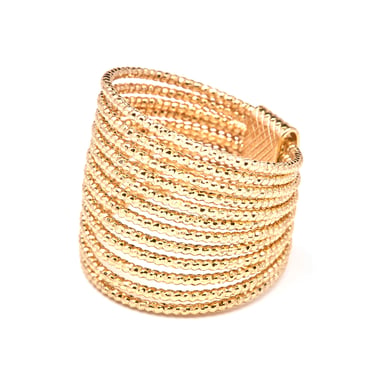 Luxenter Metal Alloy and Brilliant Zirconia Ring with 18k yellow gold finish - Mika