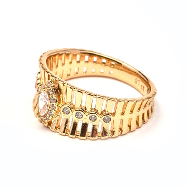 Luxenter 18k yellow gold-finished Brilliant Zirconia Ring - Balti