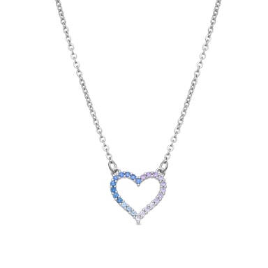 Luxenter Necklace in Metal Alloy and Multicolor Zirconia Rhodium Finish - Dressage
