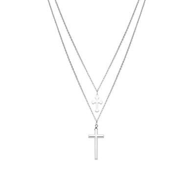 Luxenter necklace finished in rhodium - Frikca