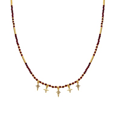 Luxenter 925 Sterling Silver and Brilliant Zirconia Necklace with 18k gold finish - Paila