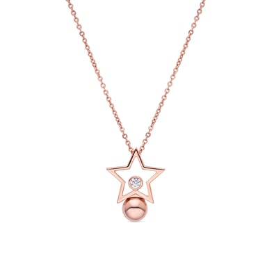Luxenter 18k rose gold-plated brilliant zirconia necklace - Losath