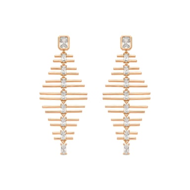 Luxenter 18k yellow gold finish earrings with brilliant-cut zirconia - Sabrin