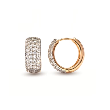 Luxenter Brilliant-cut cubic zirconia earrings with an 18k yellow gold finish - Saniko