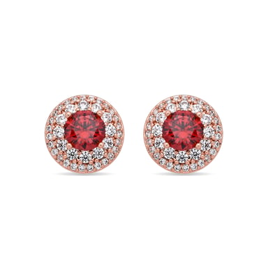 Luxenter Earrings i Miotal Alloy agus Ruby Zirconia críochnaithe i 18k ardaigh ór - Riash