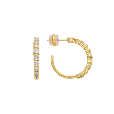 Luxenter 18k yellow gold finish earrings with brilliant-cut cubic zirconia - Remil