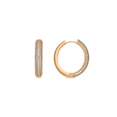 Luxenter 18k yellow gold finish earrings with brilliant-cut cubic zirconia - Mapris