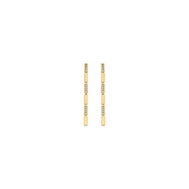 Luxenter 18k yellow gold finish earrings with brilliant-cut cubic zirconia - Viata