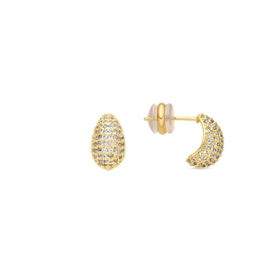 Luxenter 18k yellow gold finish earrings with brilliant-cut cubic zirconia - Kincon