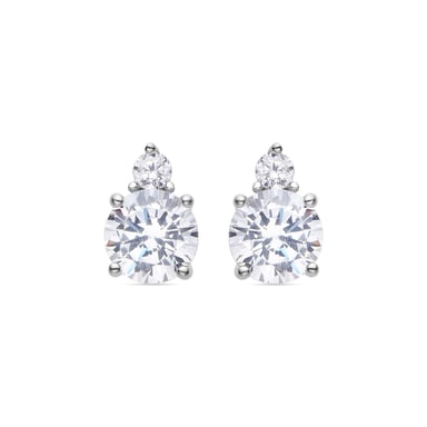 Luxenter 925 Sterling Silver and Brilliant Zirconia Earrings with Rhodium Finish - Akma