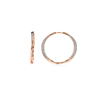 Luxenter Brilliant-cut cubic zirconia earrings with an 18k yellow gold finish - Dakrim