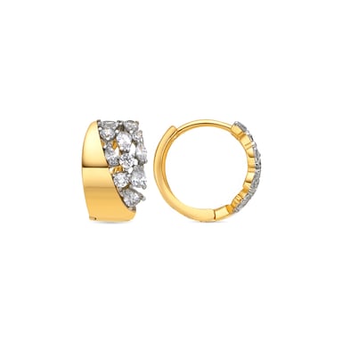 Luxenter 18k yellow gold finish earrings with brilliant-cut zirconia - Yaoti