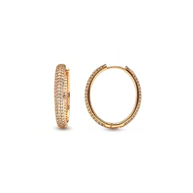 Luxenter Brilliant-cut zirconia earrings with an 18k yellow gold finish - Olide