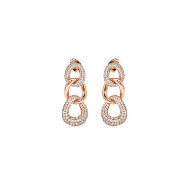 Luxenter Brilliant-cut cubic zirconia earrings with an 18k yellow gold finish - Lik