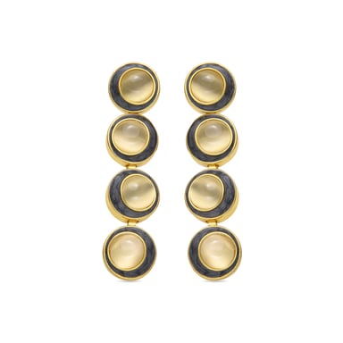 Luxenter 18k gold-plated cat's eye earrings - Nawil