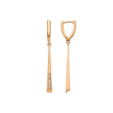 Luxenter 18k yellow gold finish earrings with brilliant-cut cubic zirconia - Inneth