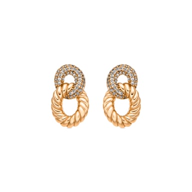 Luxenter 18k yellow gold finish earrings with brilliant-cut cubic zirconia - Ramcall