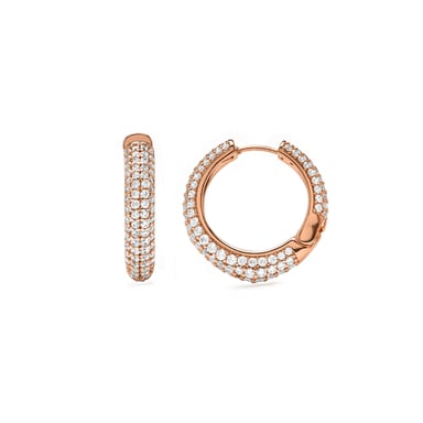 Luxenter 18k yellow gold-plated brilliant-cut cubic zirconia earrings - Taxaio