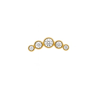 Luxenter Brilliant Zirconia Piercing with 18k Yellow Gold Finish - Inloc
