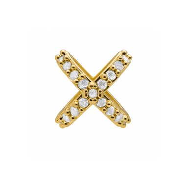 Luxenter Brilliant Zirconia Piercing with 18k Yellow Gold Finish - Marza