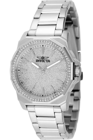 Invicta Speedway 49128 Women's Watch - Quartz Movement - Stainless Steel with Silver Dial - 34 mm