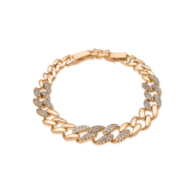 Luxenter 18k yellow gold finish bracelet with brilliant-cut zirconia - Silda