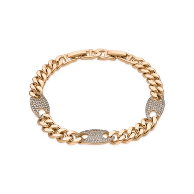 Luxenter 18k yellow gold finish bracelet with brilliant-cut zirconia - Huka
