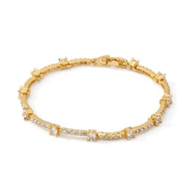 Luxenter Bracelet in Brilliant Metal and Zirconia Alloy finished in 18k yellow gold - Raydowa