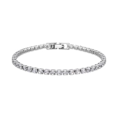 Luxenter Bracelet in Brilliant Metal Alloy and Zirconia Rhodium Finish - Newyn