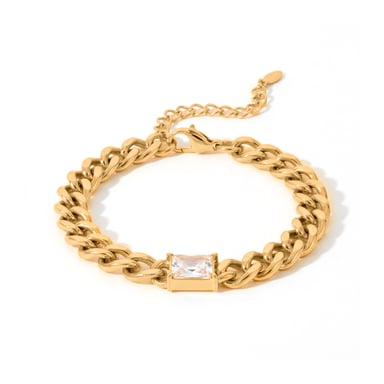 Luxenter Brilliant Zirconia Bracelet with 18k Yellow Gold Finish - Baelah