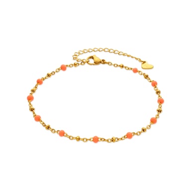 Luxenter Bracelet in Metal Alloy and Orange Lacquered finished in 18k yellow gold - Basor