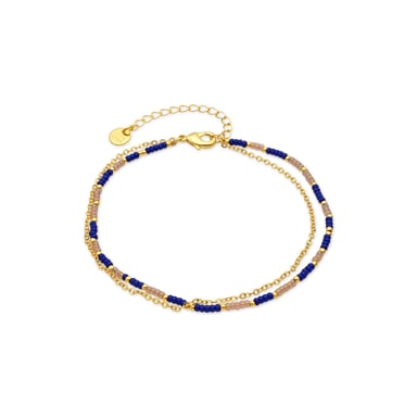 Luxenter Bracelet in Metal Alloy and Dark Blue Crystal Rhodium Finish - Zasau