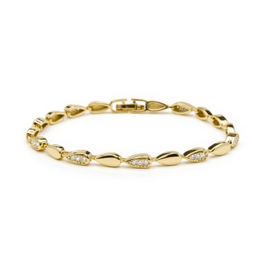 Luxenter Brilliant Zirconia bracelet with an 18k yellow gold finish - Tanal