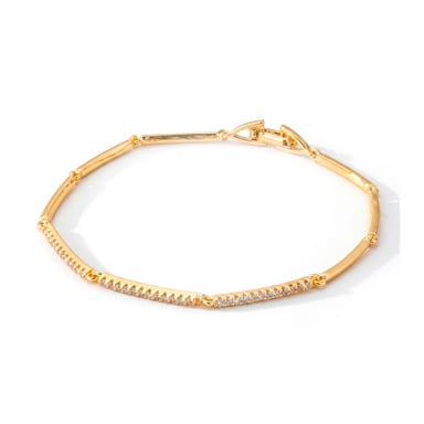 Luxenter Bracelet in Brilliant Metal and Zirconia Alloy finished in 18k yellow gold - Ranme