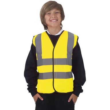 Yoko Hi-Vis Childrens Unisex Waistcoat / Jacket (Hi-Vis Yellow)