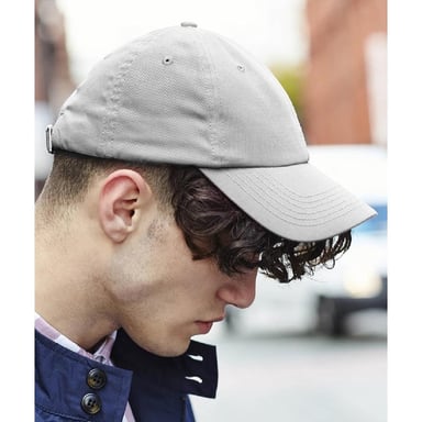 Beechfield Unisex Authentieke 6 Paneel Honkbalpet (Lichtgrijs)