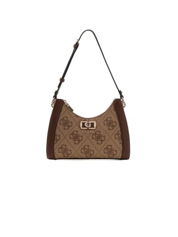 Guess Schoudertas Latte Logo/Bruin