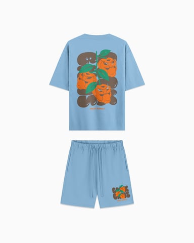 Black Bananas Kids Fruit Supply Twinset, Light Blue