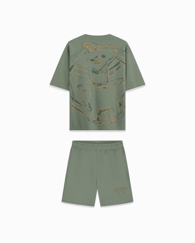 Black Bananas Kids Huge Sketch Twinset, Mint Green