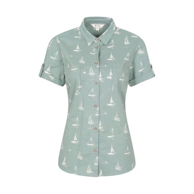 Mountain Warehouse Womens/Ladies Coconut Sailboat Short-Sleeved Shirt (Khaki Green)