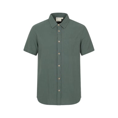 Mountain Warehouse Mens Palm Textured Short-Sleeved Shirt (Green)