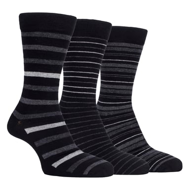 3-Pack Heren Gestreepte Bamboe Dress Socks Zachte Ademende Sokken
