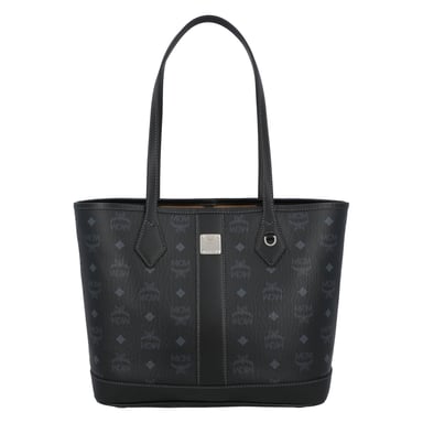 MCM Neuer Liz Shopper Small in Visetos in Schwarz Monogram Handtasche Damen