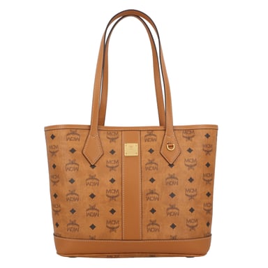 MCM Neuer Liz Shopper Small i Visetos i Beige Monogram Handtasche Damen