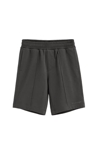 Donkergrijze bermuda jogger met Polo Club-logo