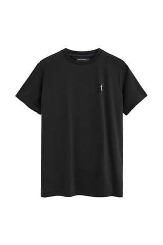 Zwart T-shirt met korte mouwen en rubberen Rigby Go-logo