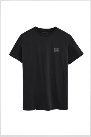Zwart T-shirt met regular fit en Polo Club-patch