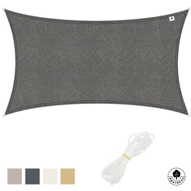 4gardenz Schaduwdoek waterdoorlatend rechthoek 4x5 mtr -
