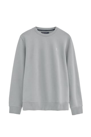 Grijze sweater met relaxed fit en geborduurd Rigby Go-logo