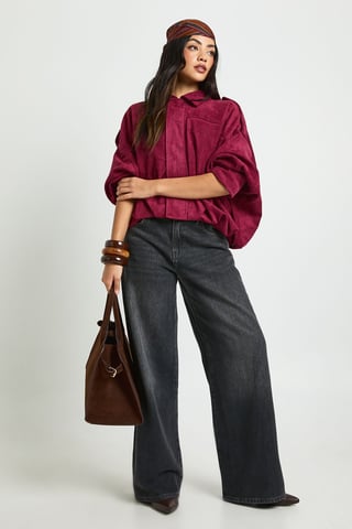 Faux Suede Bomber Jacket